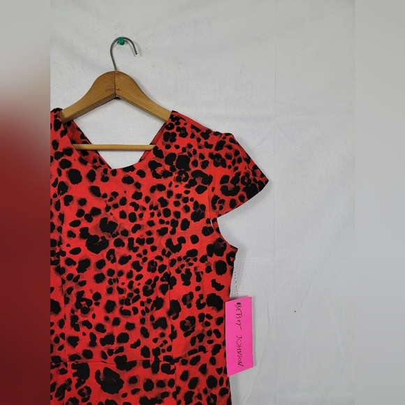 NWT Betsey Johnson Cheetah Print Size 12P Dress - Picture 4 of 6